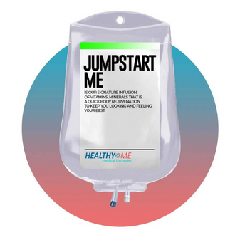 a plastic bag with a label IV-Therapy in Costa Mesa, CA