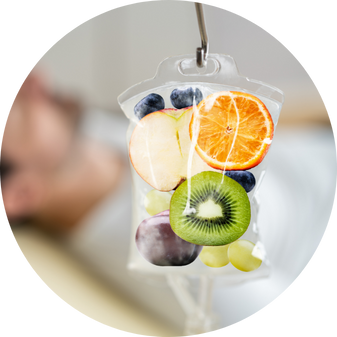 a close-up of fruit in a bag with IV-Therapy in Costa Mesa, CA