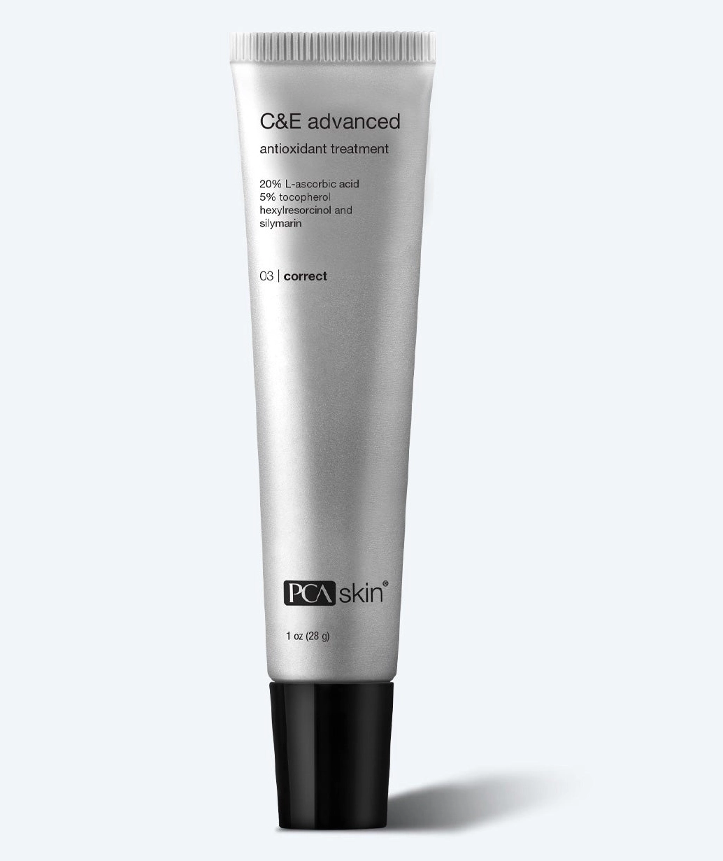 a silver tube with black label