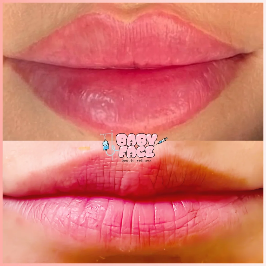 LIP FILLER BEFORE AND AFTER